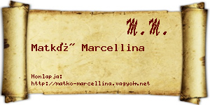 Matkó Marcellina névjegykártya